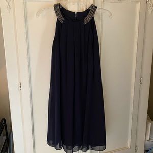 Vince Camuto Navy Beaded Dress - Size 6